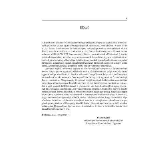 Liszt és magyar kortársainak kapcsolata Magyarország művelődéstörténetének türkében